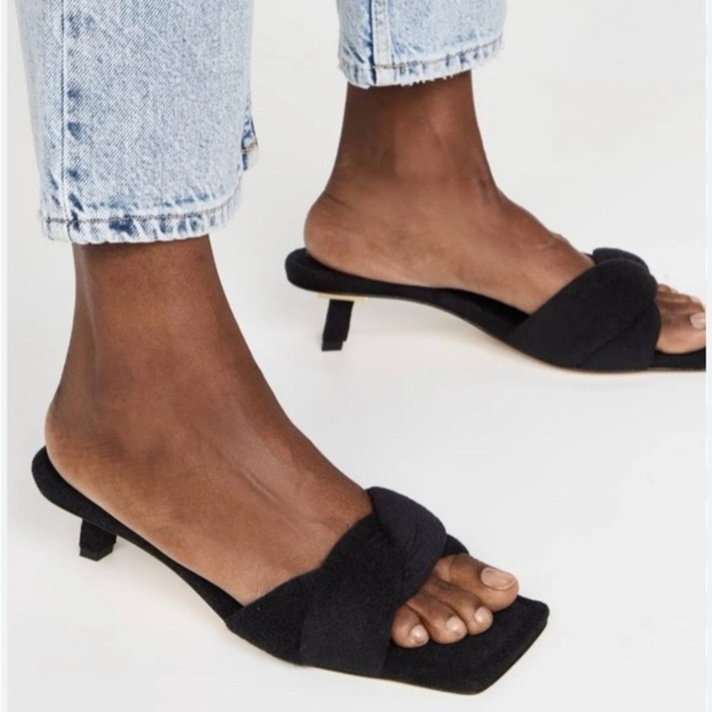 Good American Terry Kickstand Mules